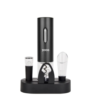 Kit Abridor de Vinho Elétrico Joog JG-EW2 - Preto