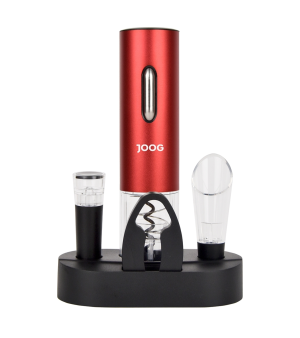 Kit Abridor de Vinho Elétrico Joog JG-EW2 - Vermelho