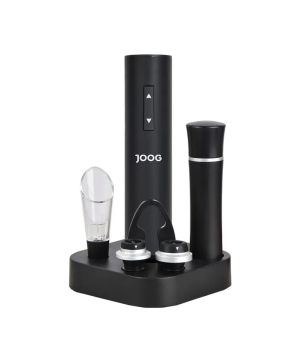 Kit Abridor de Vinho Elétrico Joog JG-EW3 - Preto